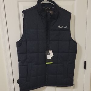 NWT mens Ariat Black Crius Insulated Vest Size Large